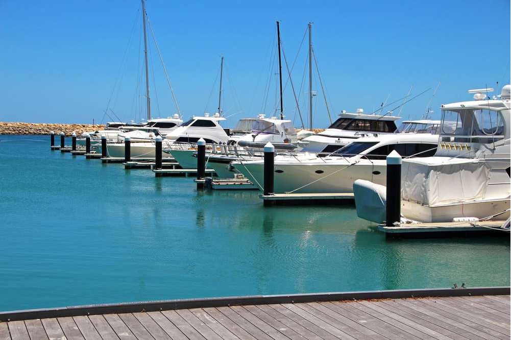 Yatchs and boats in dock